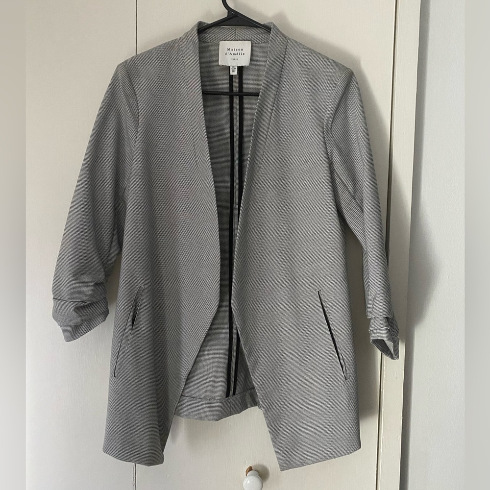 Maison d’ Amélie Black/White/Grey Blazer